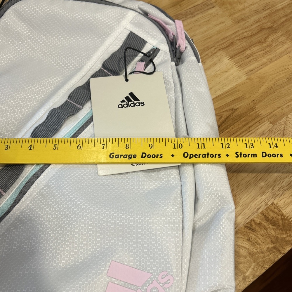 Adidas Prime Sling Backpack White Grey Orchid Fusion Purple Bag 5156602 - Picture 5 of 8